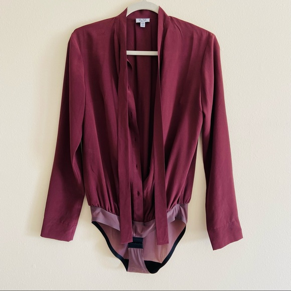 Tuxe Bodywear Boss 100% silk bodysuit blouse - Picture 5 of 8